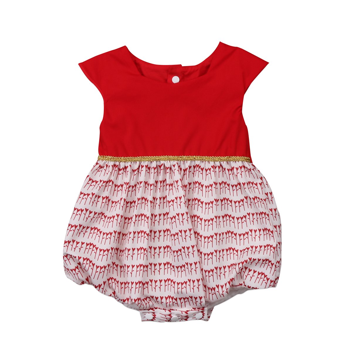 Red Hearts Party Romper