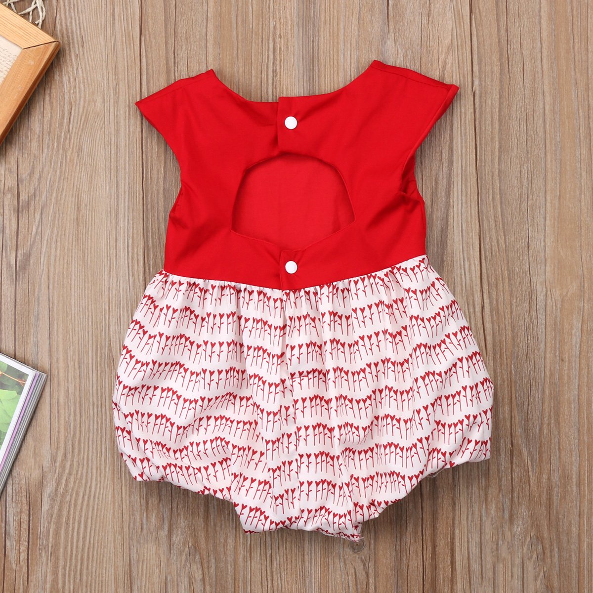 Red Hearts Party Romper