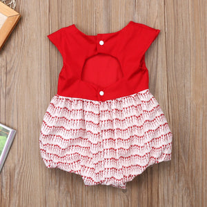 Red Hearts Party Romper