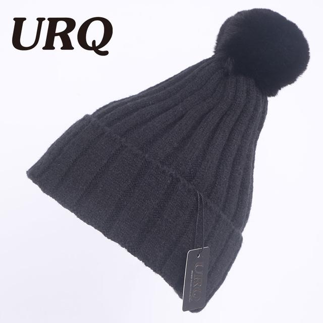 winter warm knitted cap for women soft light pom poms knitted beanies cap brand new thick female cap