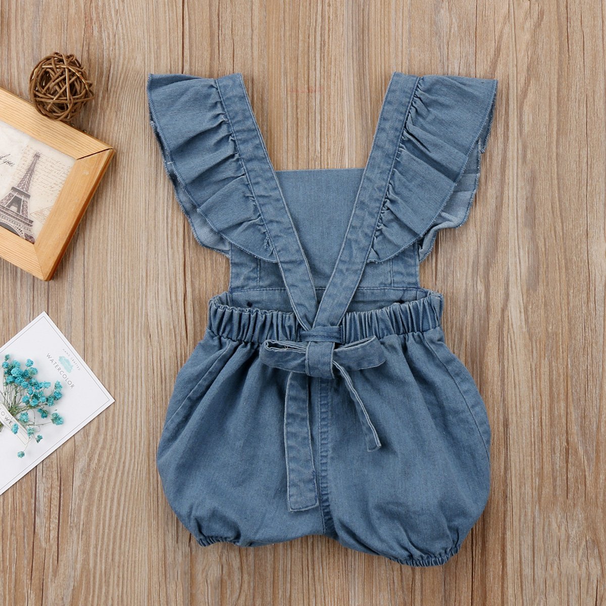 Baby Girl Denim Jeans Romper