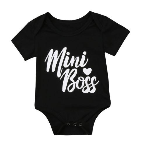 Mini Boss Black Romper