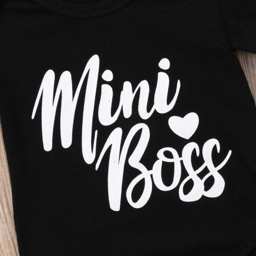 Mini Boss Black Romper