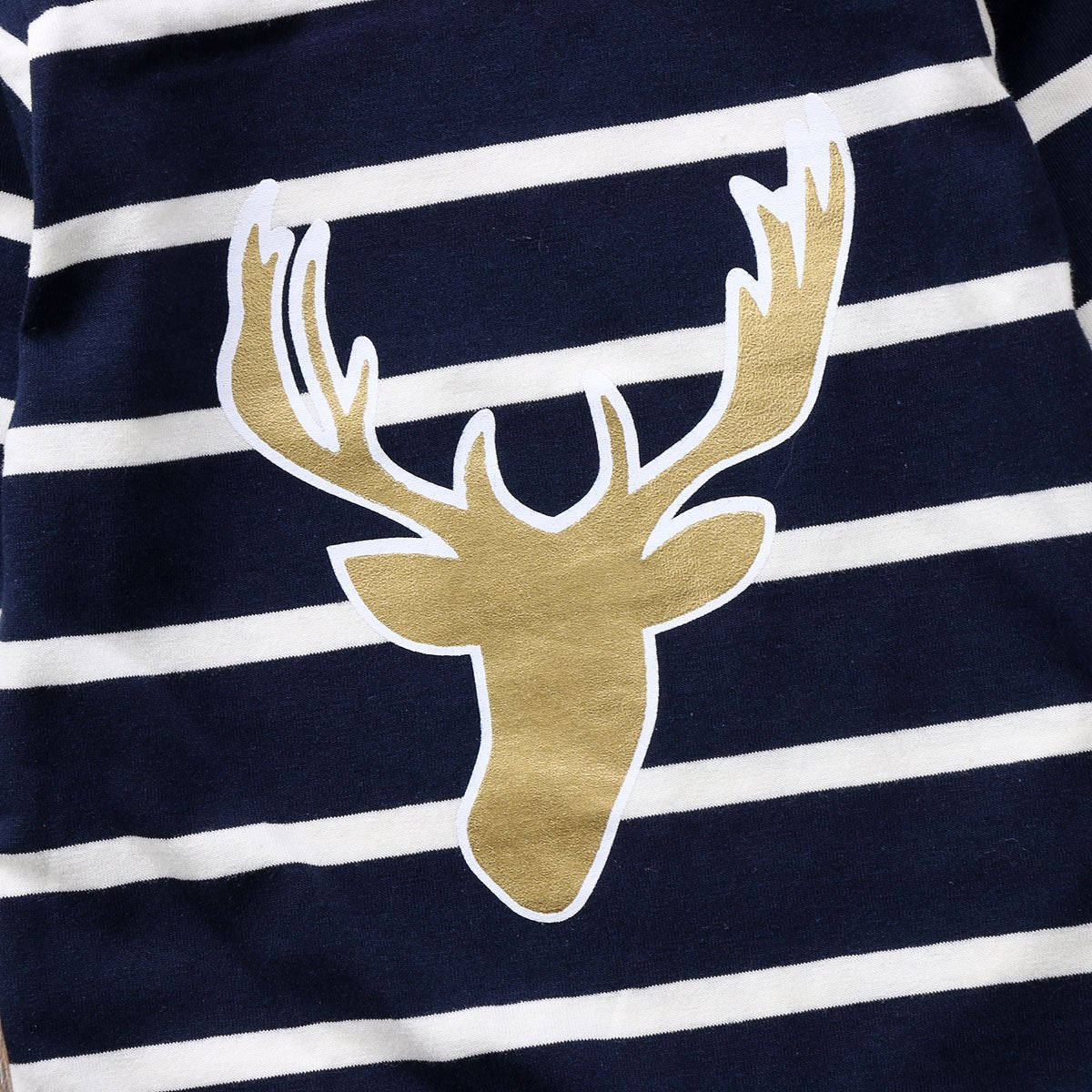 Deer Blue Stripes Set