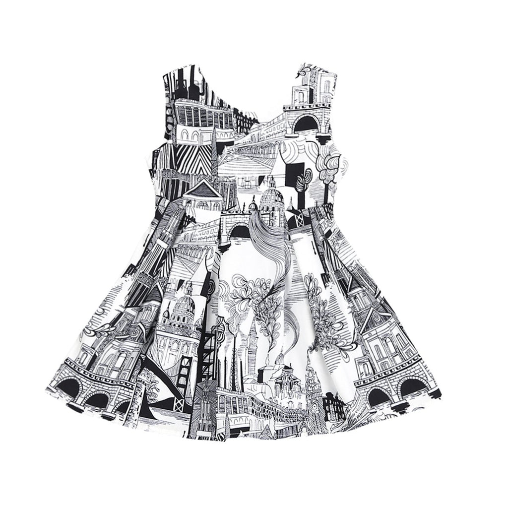 Party Black & White Dress