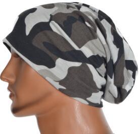Men Cool Camouflage Slouchy Beanie Hat Skullcap Oversized Summer Cap FORBUSITE