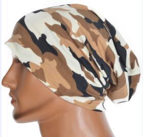 Men Cool Camouflage Slouchy Beanie Hat Skullcap Oversized Summer Cap FORBUSITE