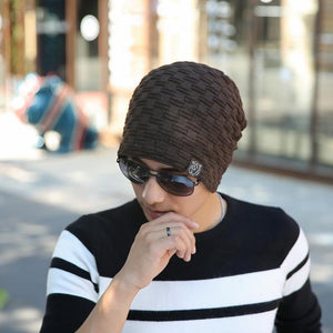 2017 Fashion Winter Hat Camo Camouflage Men Warm Enough Beanie Hats Male Baggy Knitted Skullies Bonnet Bonnet Adult Cap Beanies