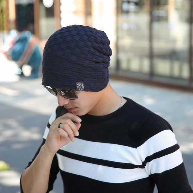 2017 Fashion Winter Hat Camo Camouflage Men Warm Enough Beanie Hats Male Baggy Knitted Skullies Bonnet Bonnet Adult Cap Beanies