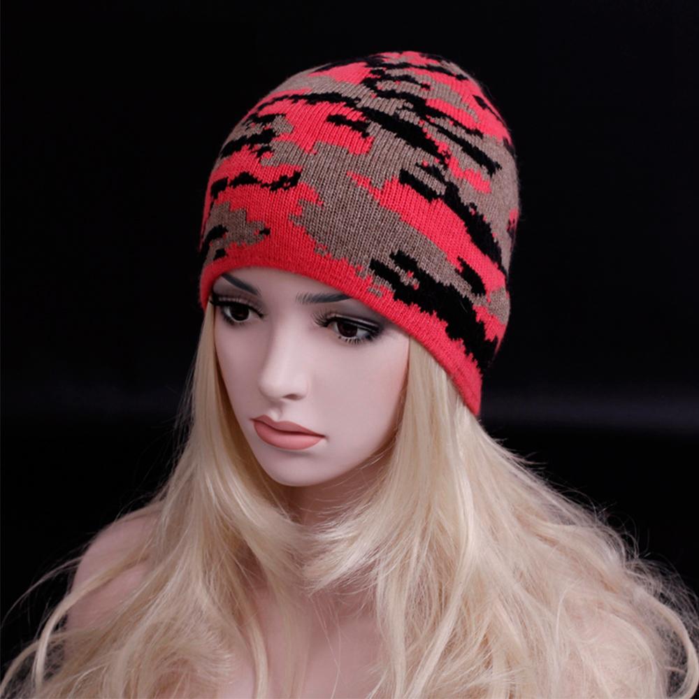 2016 Personality camouflage Unisex wool cap Double knitting warm Beanies hats Fashion Women & Men Super fashion streets caps