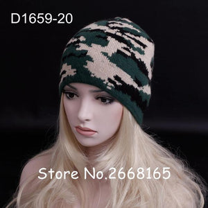 2016 Personality camouflage Unisex wool cap Double knitting warm Beanies hats Fashion Women & Men Super fashion streets caps
