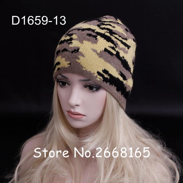 2016 Personality camouflage Unisex wool cap Double knitting warm Beanies hats Fashion Women & Men Super fashion streets caps