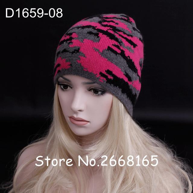 2016 Personality camouflage Unisex wool cap Double knitting warm Beanies hats Fashion Women & Men Super fashion streets caps