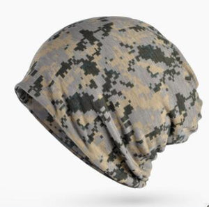 Beanies Hat Men Women Hat Female Fashion Camouflage Breathable Skullies Beanies Outdoor Windproof Multiple Uses Headwear Scarf
