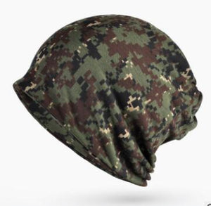 Beanies Hat Men Women Hat Female Fashion Camouflage Breathable Skullies Beanies Outdoor Windproof Multiple Uses Headwear Scarf