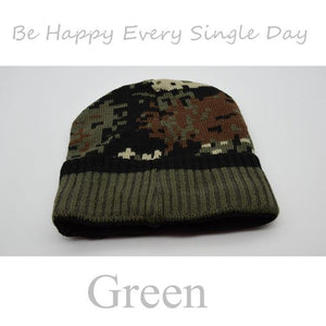 BHESD 2017 Men's Camouflage Winter Hats Acrylic Warm Cap for Women Knitted Skullies Beanie Hats Autumn Casqeuttes Bones JY-462