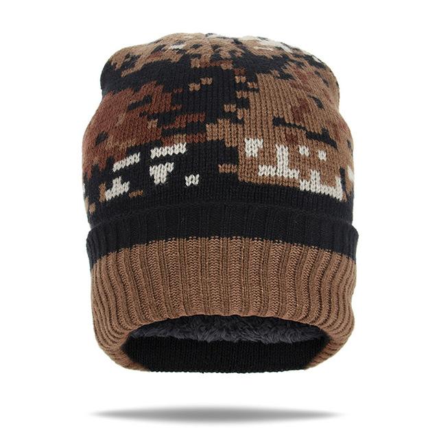 WORSICO 2017 Camouflage Balaclava Knitted Hat Cap Warmer Winter Hats For Men Skullies Beanies Bonnet gorro cap