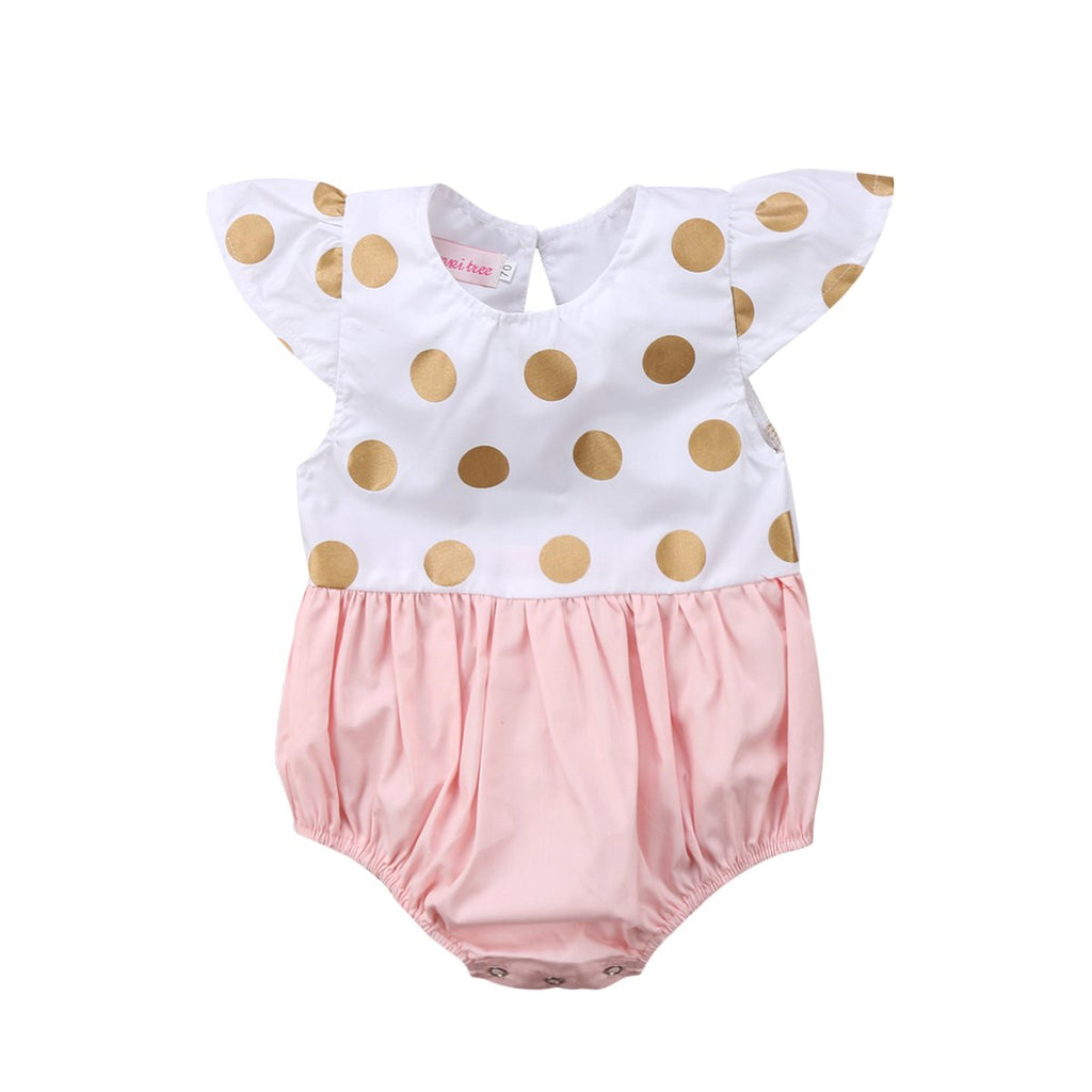 Polka Dot Pink Romper