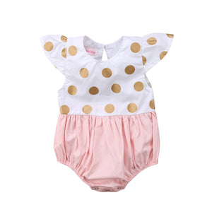 Polka Dot Pink Romper