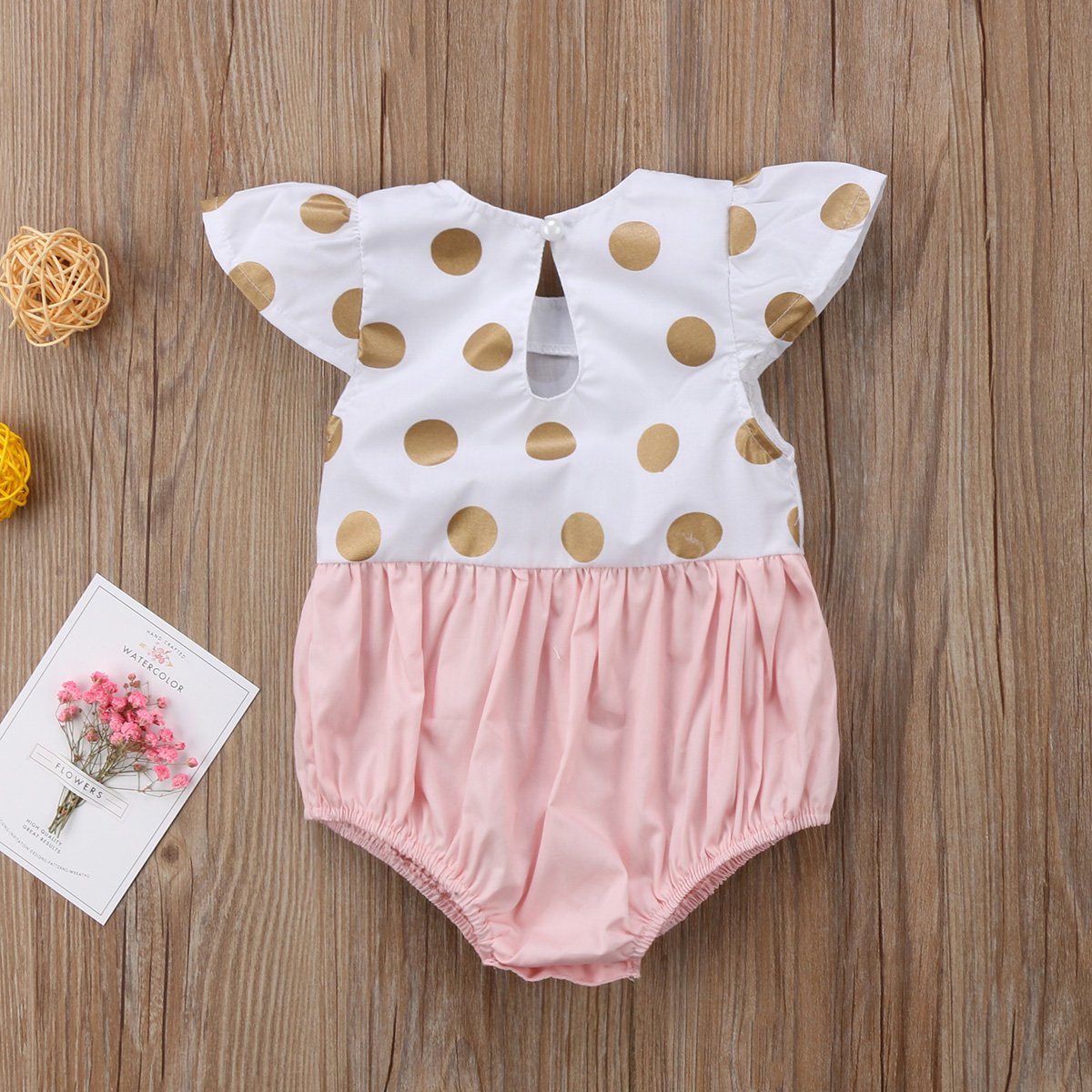Polka Dot Pink Romper