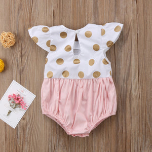 Polka Dot Pink Romper
