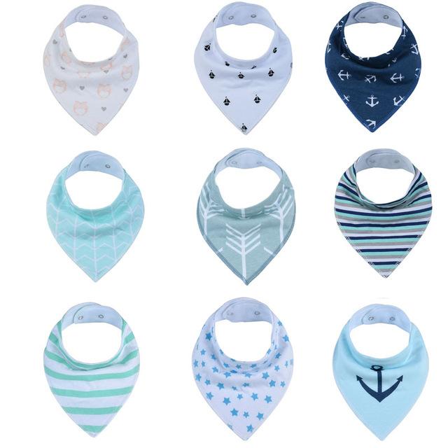 9Pcs Baby Bandana Bibs