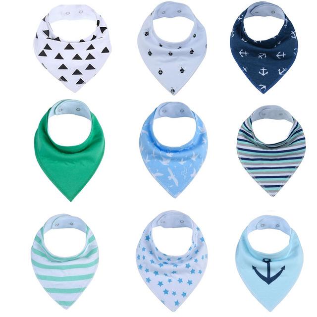 9Pcs Baby Bandana Bibs