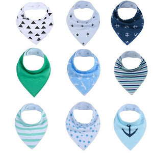 9Pcs Baby Bandana Bibs