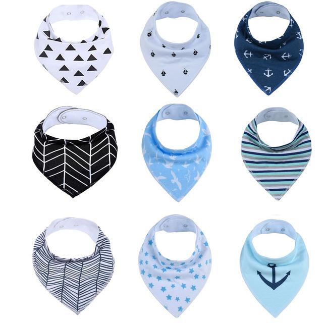 9Pcs Baby Bandana Bibs