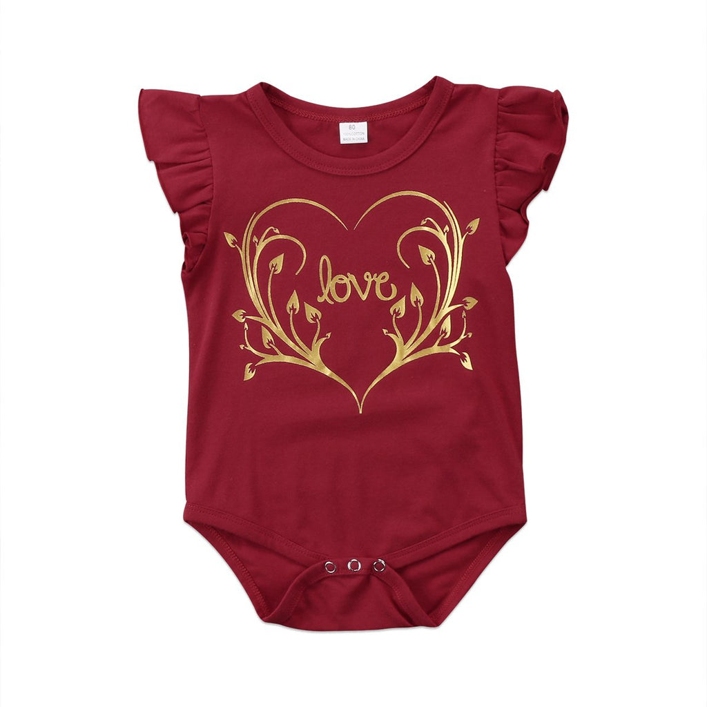 Red Love Romper