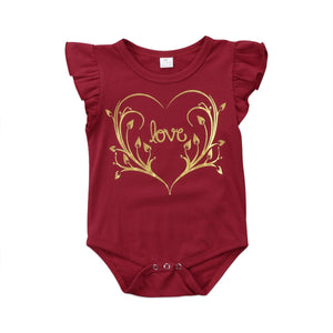 Red Love Romper