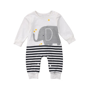 Elephant Striped Jumpsuit