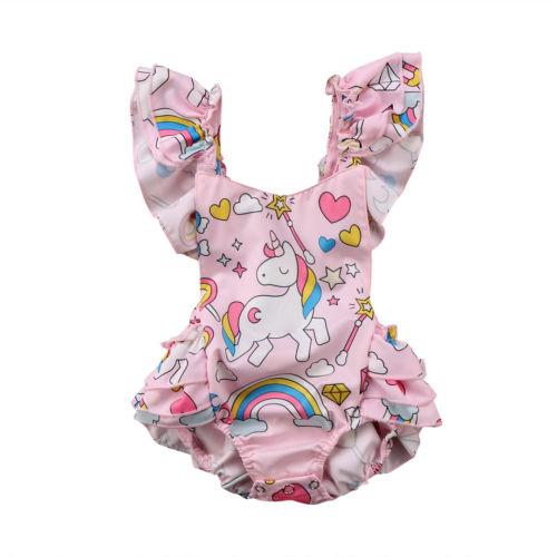 Unicorn Ruffles Romper