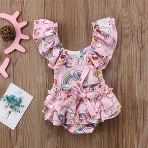 Unicorn Ruffles Romper