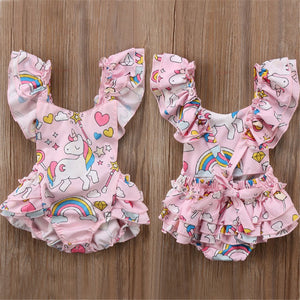 Unicorn Ruffles Romper
