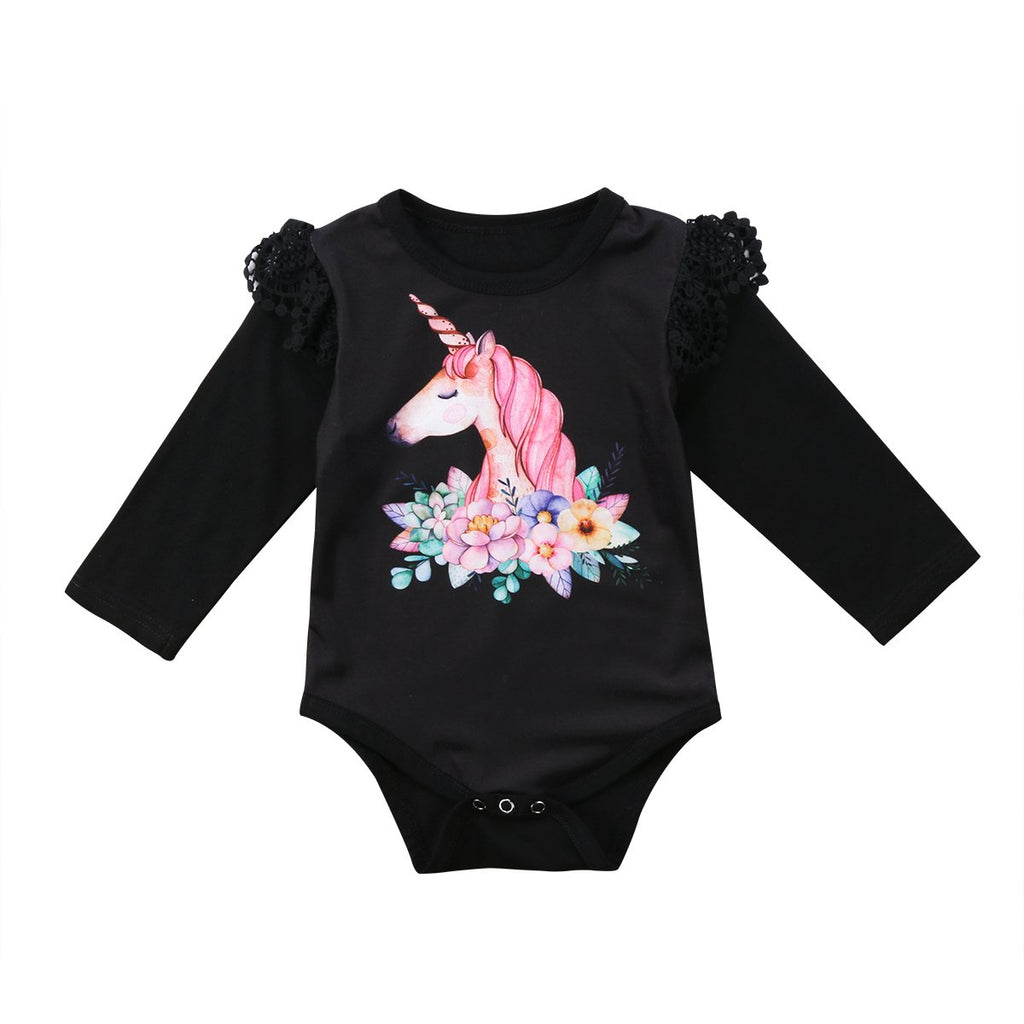 Girls Unicorn Romper