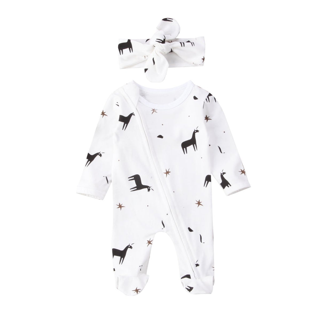 Unicorn Zipper Jumpsuit Set
