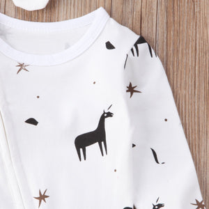 Unicorn Zipper Jumpsuit Set
