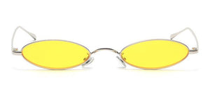 lunettes de soleil vintages retro oval jaune