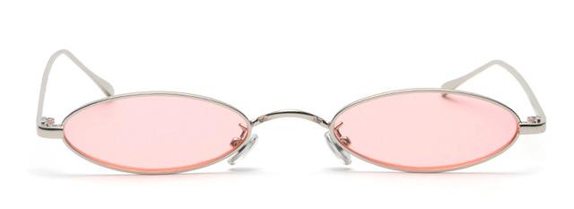 lunettes de soleil vintages retro oval rose