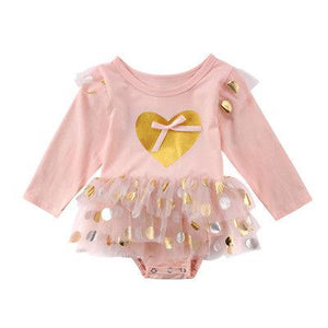 Golden Heart Tutu Romper