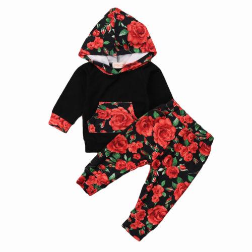 Floral Red Hoodie