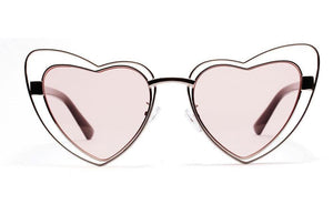 lunettes de soleil vintages retro coeur 