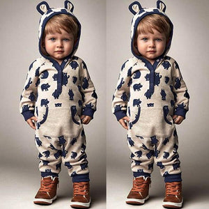 Baby Bear Hoodie Romper