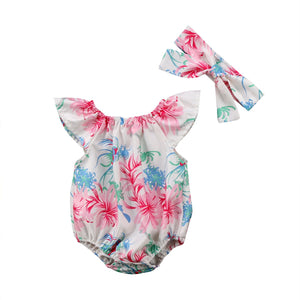 Pink Blue Floral Set