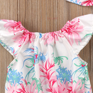 Pink Blue Floral Set