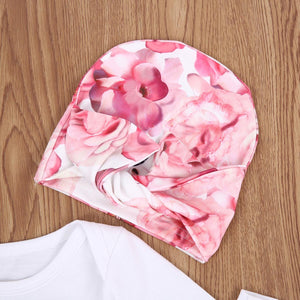 White Pink Floral Set