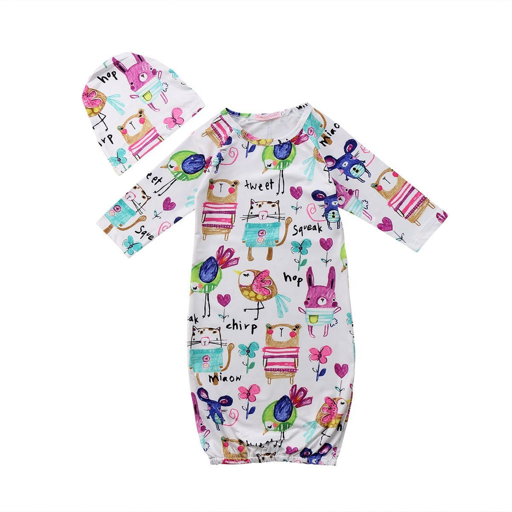 Cartoon  Nightgown Set