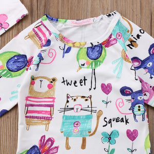 Cartoon  Nightgown Set