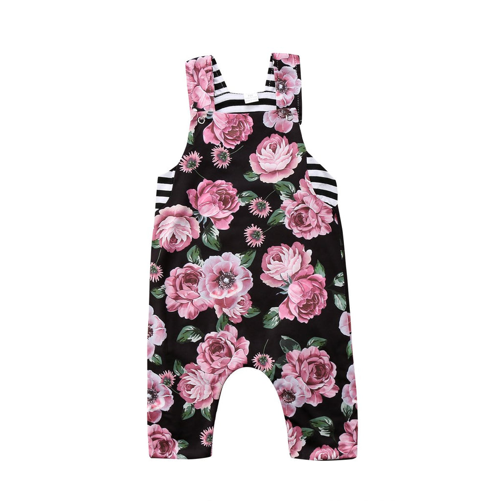 Floral Striped Jumpsuit